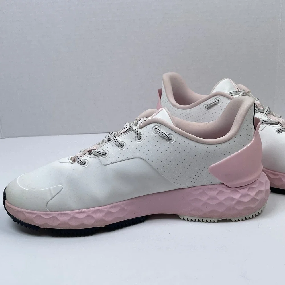 G/FORE MG4+ Golf Shoes Women 9.6 Snow White Blush Pink Spikeless Perforated